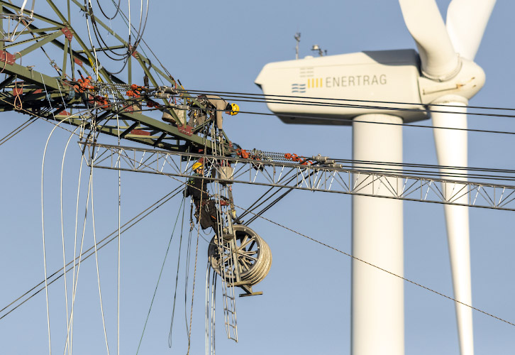 Ersatzneubau 380 Kilovolt Freileitung Bertikow Pasewalk durch 50Hertz Transmission GmbH. Land Brandenburg 2022