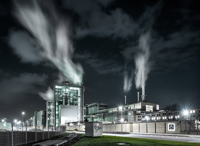 Effizientes Gaskraftwerk Lausward mit Block Fortuna. Düsseldorfer Stadtwerke, EnBW. Düsseldorf Germany 2022