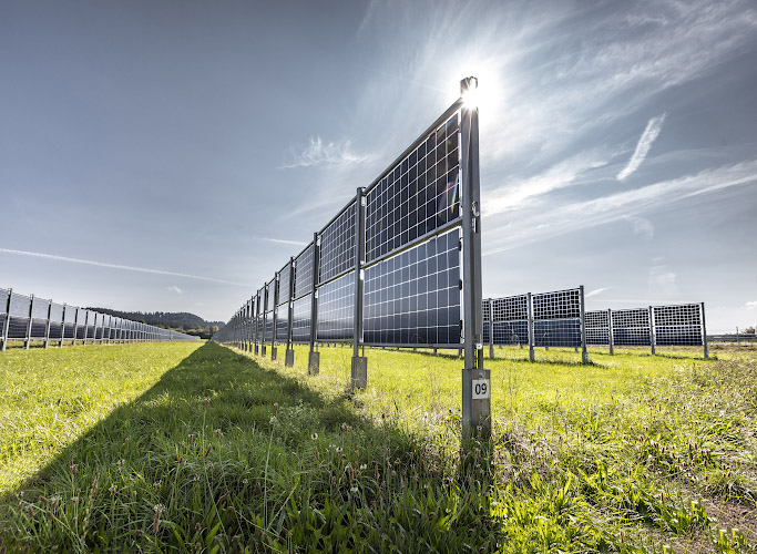 Bifaciales Solarkraftwerk Donaueschingen 2020