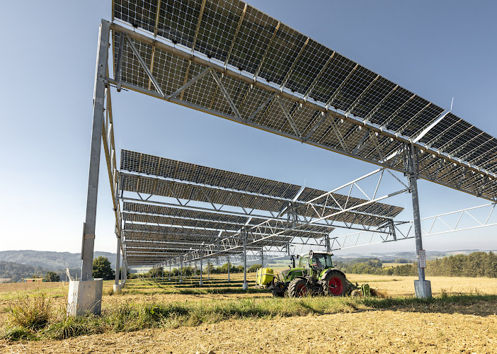 Agrophotovoltaik Testanlageanlage Heggelbachhof 2020