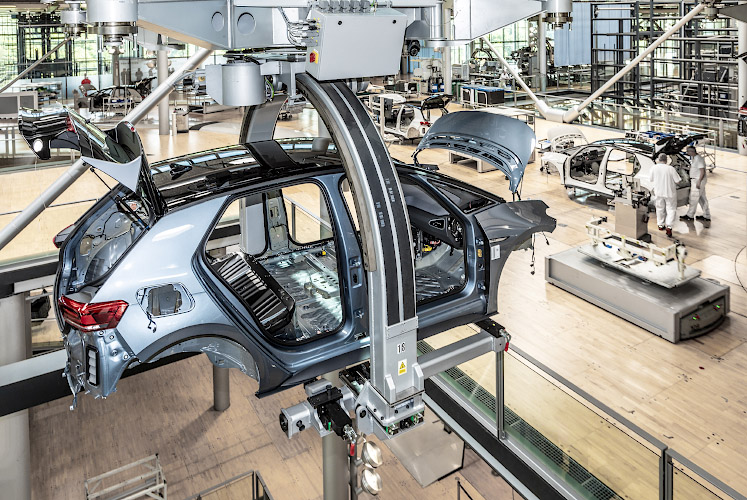 Produktion Volkswagen ID.3 in Glaeserne Manufaktur. Dresden 2021