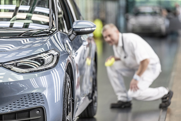 Produktion Volkswagen ID.3 in Glaeserne Manufaktur. Dresden 2021