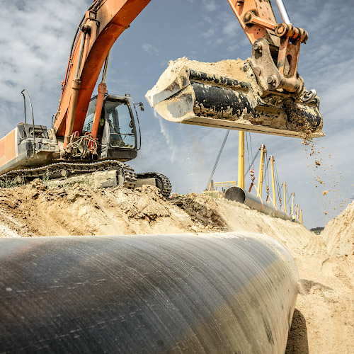 Baustelle EUGAL Gas Pipeline Pasewalk 2019