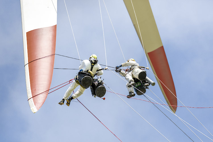 Industriekletterer im Windpark Hohenselchow 2021