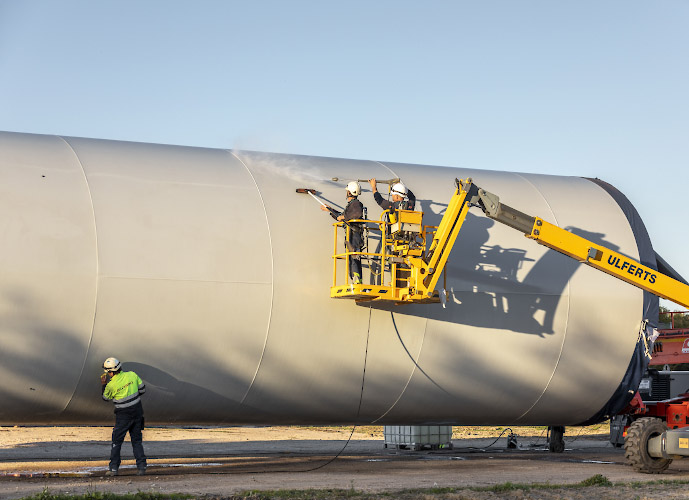 Installation Vestas V150 5.6 Windenergieanlage Wollenthin, Vorbereitung Turmmontage. Wollenthin 2022