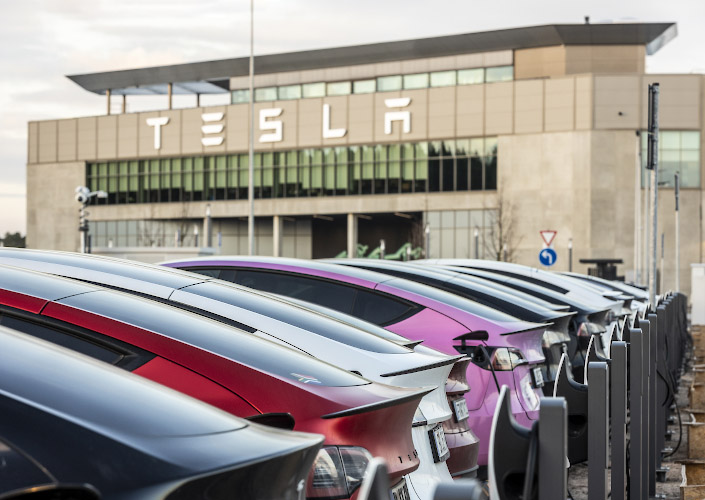 New Look Elon Musk´ Tesla Gigafactory Grünheide. Berlin Germany 2024
