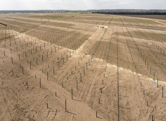 Errichtung EnBW Solarpark Gottesgabe 2021-2022