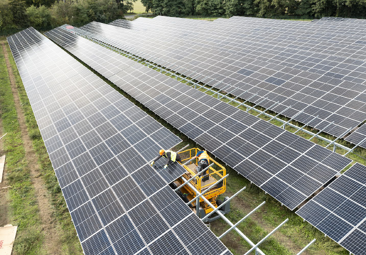 Errichtung EnBW Solarpark Gottesgabe 2021-2022