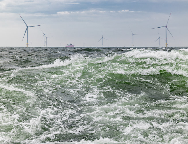 Iberdrola Offshore Windpark Baltic Eagle , Netzanbindung 50Hertz. Deutsche Ostsee Sommer 2024