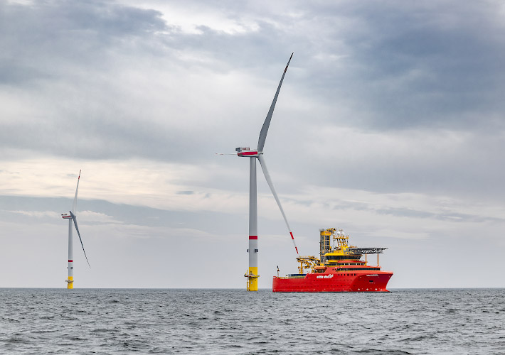 Iberdrola Offshore Windpark Baltic Eagle , Netzanbindung 50Hertz. Deutsche Ostsee Sommer 2024
