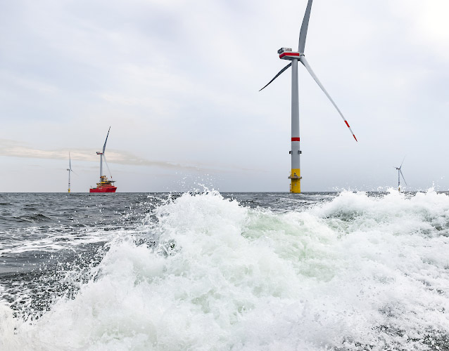 Iberdrola Offshore Windpark Baltic Eagle , Netzanbindung 50Hertz. Deutsche Ostsee Sommer 2024
