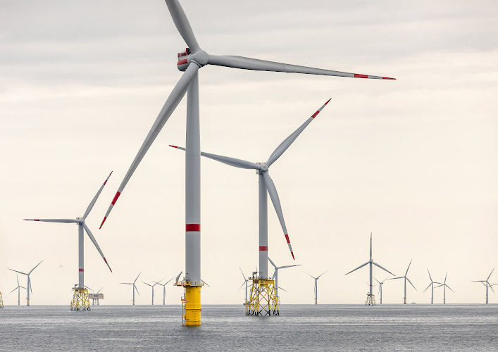 RWE Offshore Windfarm Kaskasi. Deutsche Nordsee vor Helgoland 2023