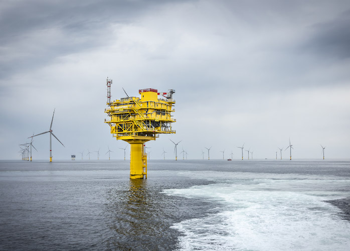 RWE Offshore Windfarm Kaskasi. Deutsche Nordsee vor Helgoland 2023