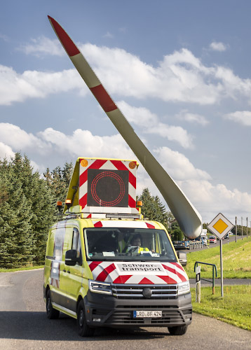 Transport Rotorblatt in Windpark Illmersdorf 2023