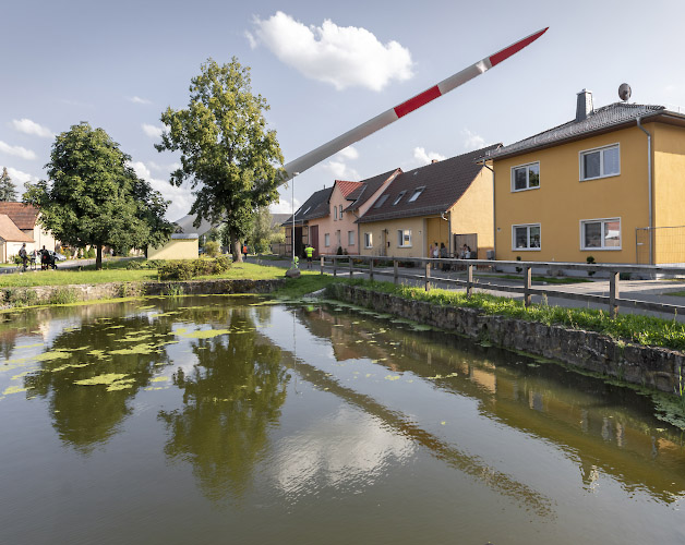 Transport Rotorblatt in Windpark Illmersdorf 2023