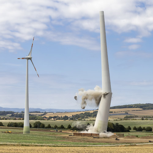 Repowering im Buergerwindpark Druiberg. Dardesheim 2025I. Austausch 23 aeltere Windkraftanlagen durch 13 neue. Dardesheim 2025
