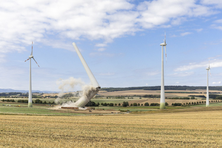 Repowering im Buergerwindpark Druiberg. Dardesheim 2025I. Austausch 23 aeltere Windkraftanlagen durch 13 neue. Dardesheim 2025