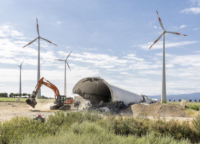 Repowering im Buergerwindpark Druiberg. Austausch 13 aeltere Windkraftanlagen durch 13 neue. Dardesheim 2025