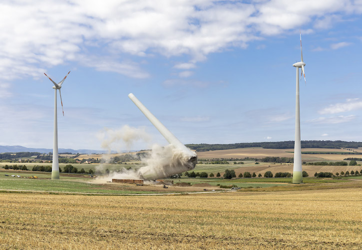 Repowering im Buergerwindpark Druiberg. Dardesheim 2025I. Austausch 23 aeltere Windkraftanlagen durch 13 neue. Dardesheim 2025