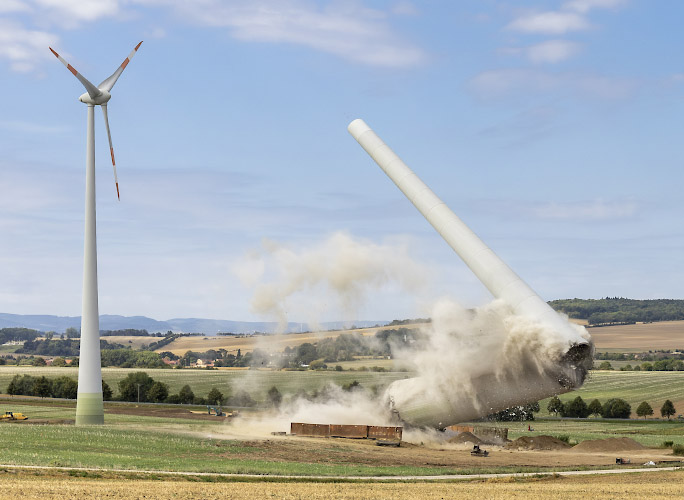 Repowering im Buergerwindpark Druiberg. Austausch 13 aeltere Windkraftanlagen durch 13 neue. Dardesheim 2025