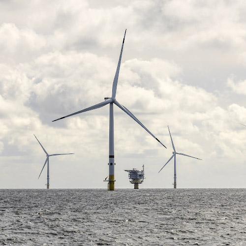Transformer Station in Parkwind Offshore Windpark Arcadis Ost One. JNBP JERA NEX BP. Deutsche Ostsee Baltic Sea 2025