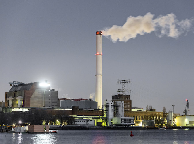 BEW Heizkraftwerk Klingenberg, Hauptbrennstoff Erdgas. Berlin, Deutschland. 2022