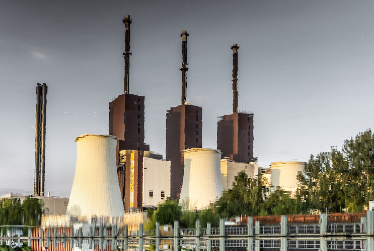 BEW Heizkraftwerk Marzahn, Hauptbrennstoff Erdgas. Berlin, Deutschland.