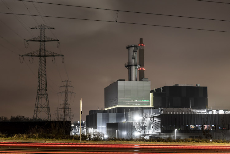 BEW GuD Gas-und Dampfturbinen-Heizkraftwerk Marzahn, Hauptbrennstoff Erdgas. Berlin, Deutschland. 2022