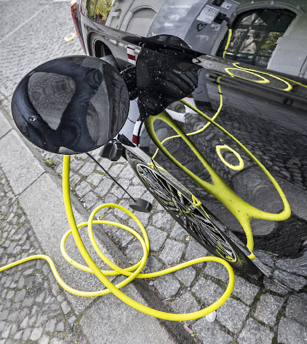 Ladesaeule der Berliner Stadtwerke. Berlin Deutschland 2026