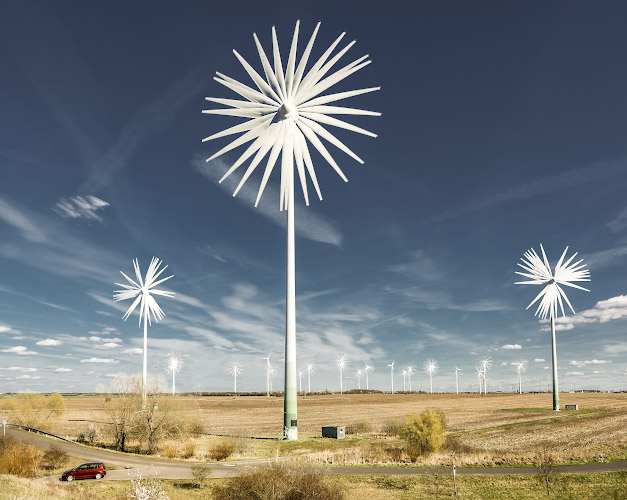 Windy Flowers, Palm Trees and Dandelions. Windenergie im Land Brandenburg, Germany Spring 2026