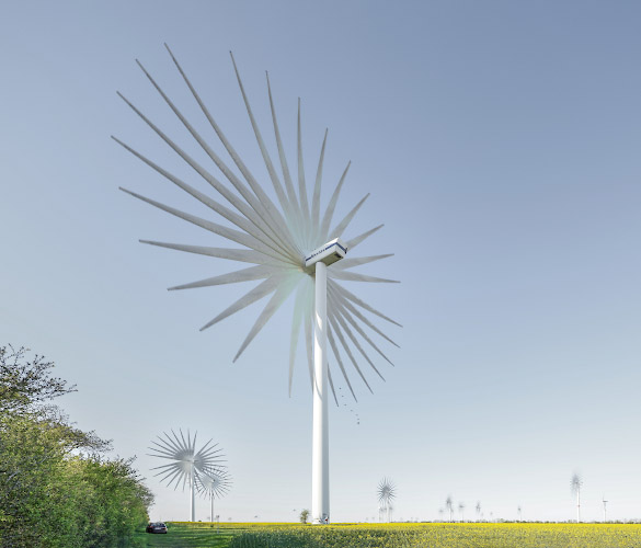 Windy Flowers, Palm Trees and Dandelions. Windenergie im Land Brandenburg, Germany. Spring 2026
